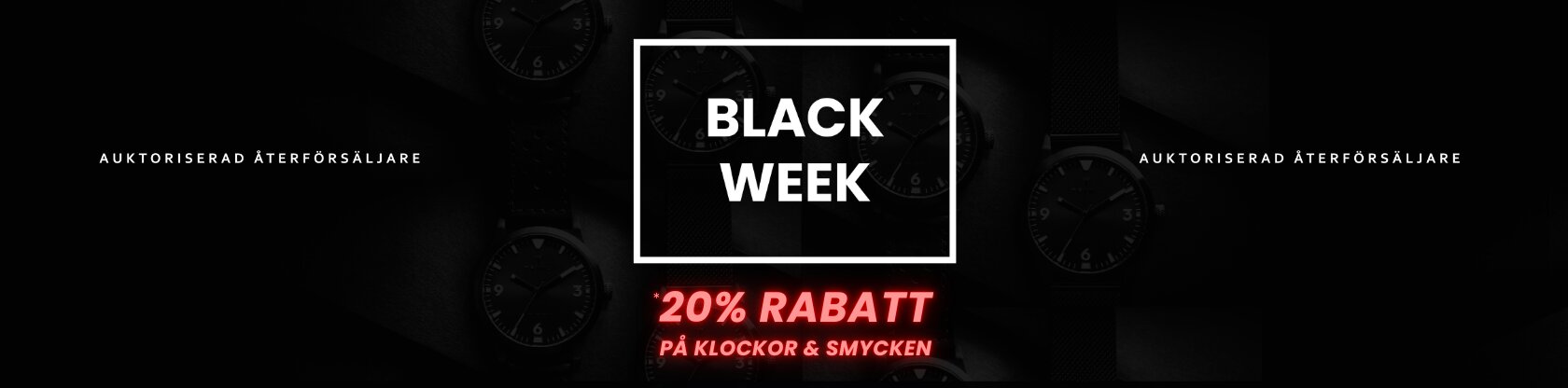 Black Week kampanj på klockor och smycken