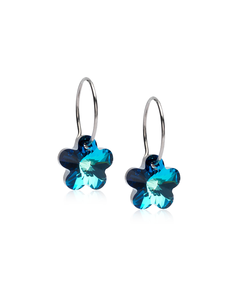 Blomdahl Örhängen Ear Ring, Flower, Turquoise