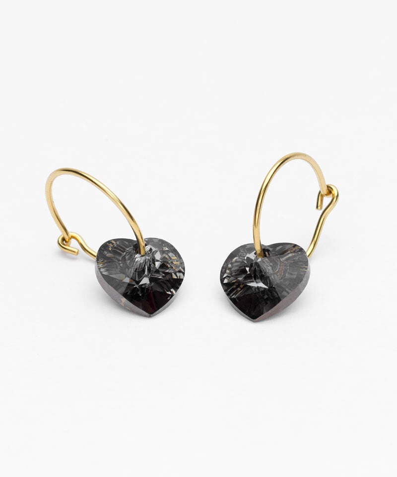 Blomdahl Örhängen Ear Ring, Heart, Black diamond