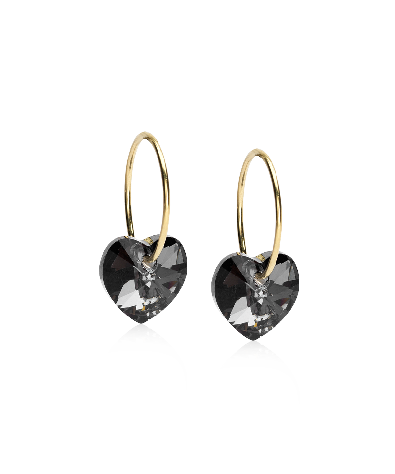 Blomdahl Örhängen Ear Ring, Heart, Black diamond