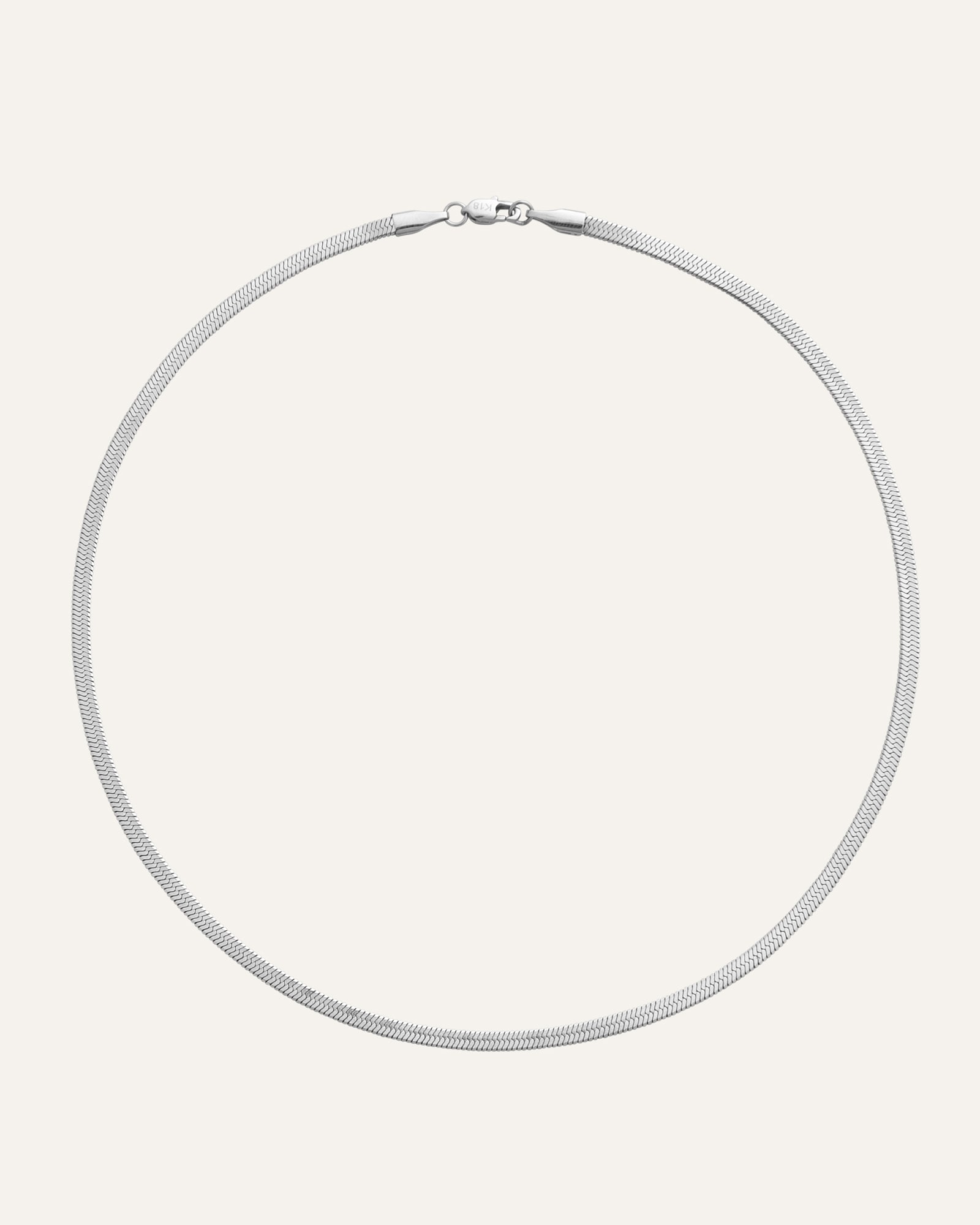 Mockberg Thin Snake Necklace Silver